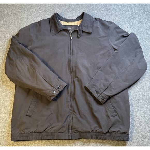 LL BEAN Men's Coat Jacket Gray Blue Size XL Poly Nylon - Picture 1 of 9